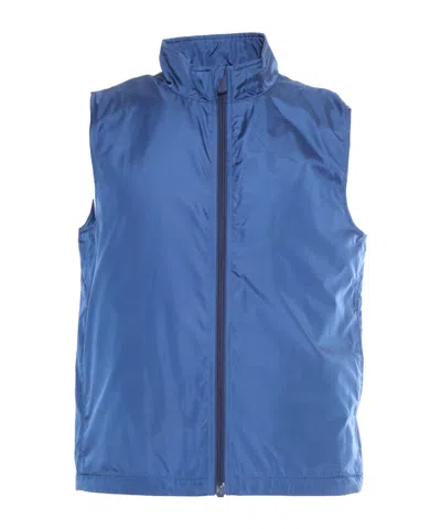 Aspesi Vernes Full Zip Down Vest In Blue