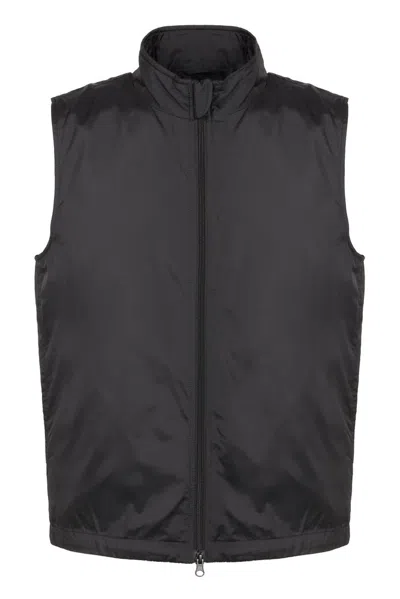 Aspesi Vernes Full Zip Down Vest In Black