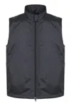 Aspesi Gilet Vernes Water-repellent Nylon Vest In Blue