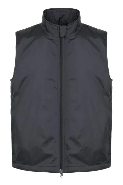 Aspesi Vernes Full Zip Down Vest In Blue