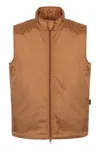 Aspesi Vernes Full Zip Down Vest In Brown