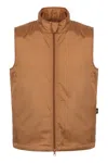 Aspesi Vernes Full Zip Down Vest In Brown
