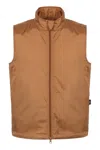 Aspesi Vernes Full Zip Down Vest In Brown