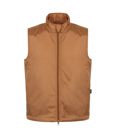 Aspesi Vernes Full Zip Down Vest In Brown