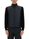 Aspesi Gilet Vernes Water-repellent Nylon Vest In Blue