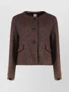 Aspesi Versatile Short Cut Jacket Pockets In Animal Print