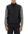 Aspesi Navy Bomber Vest With High Collar
