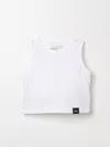 Aspesi Cropped Cotton Tank Top In White