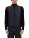 Aspesi Gilet Vernes Water-repellent Nylon Vest In Blue
