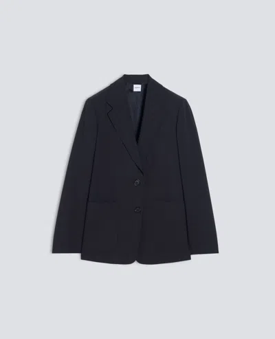 Aspesi Veste Droite Deconstruite En Flanelle De Tecnolana Comfort - Bleu In Black