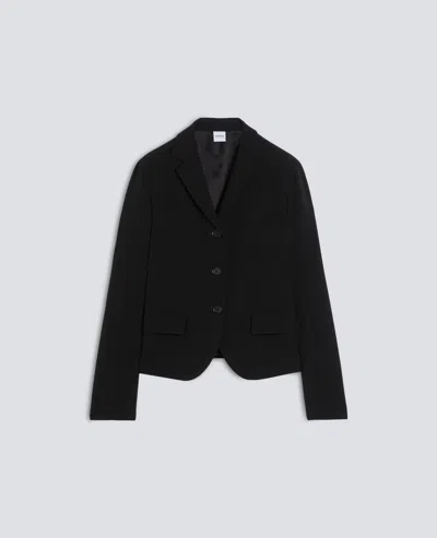 Aspesi Veste Droite En Cady Crepe De Triacetate De Polyester - Noir In Black