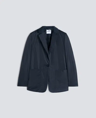 Aspesi Veste En Nylon Rembourre In Blue