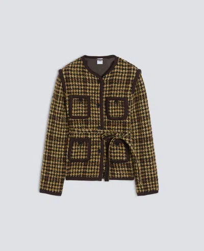 Aspesi Veste En Tissu Boucle De Laine Et D'alpaga - Jaune In Green