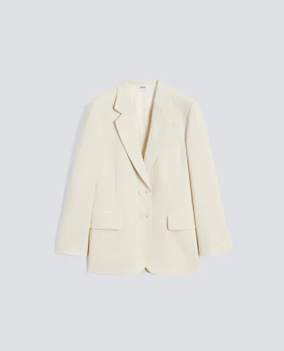 Aspesi Veste Simple Boutonnage En Crepe En Triacetate Polyester En Cady In Neutral