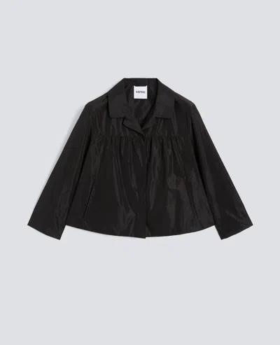 Aspesi Veste Technique En Polyester Doublee De Nylon In Black