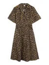 Aspesi Abito Chemisier In Popeline Di Cotone - Maculato In Animal Print
