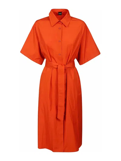 Aspesi Chemisiere Dress In Orange