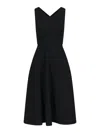 Aspesi Knee Length Dress Fitted Bodice In Black