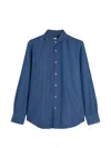 Aspesi Denim Blue Vic Button-up Cotton Casual Shirt In Blue