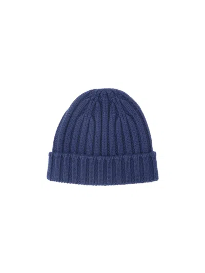 Aspesi Virgin Wool Beanie In Blue