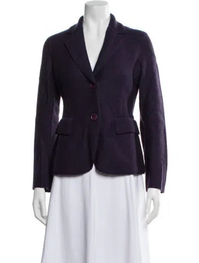 Pre-owned Aspesi Virgin Wool Blazer In Purple