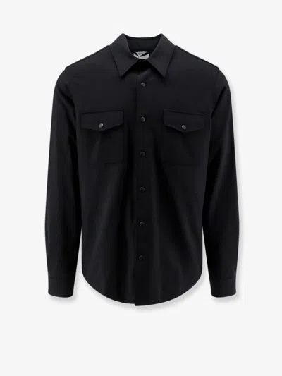 Aspesi Snap-front Utility Shirt In Black