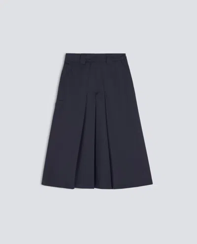 Aspesi Virgin Wool Gabardine Skirt - Navy