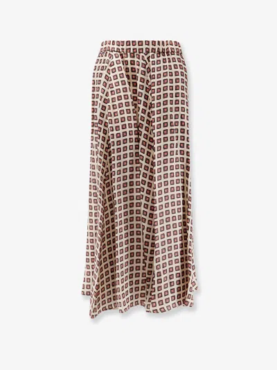 Aspesi Viscose Blend Skirt In Brown