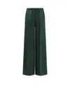 Aspesi Trousers Elastic Waistband Side Welt Pockets Wide Leg In Green