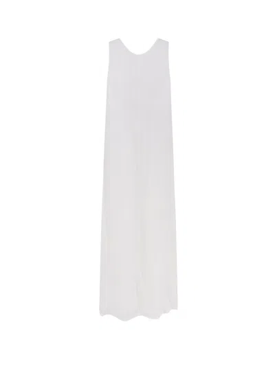 Aspesi Vissuto Linen Dress In White