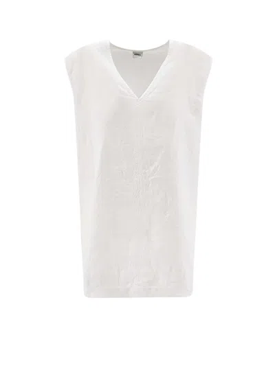 Aspesi Vissuto Oversize Linen Top In White