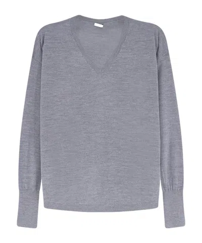 Aspesi V-neck Long-sleeve Knit Top In Multi