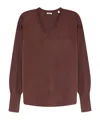 Aspesi V-neck Long-sleeve Knit Top In Multi