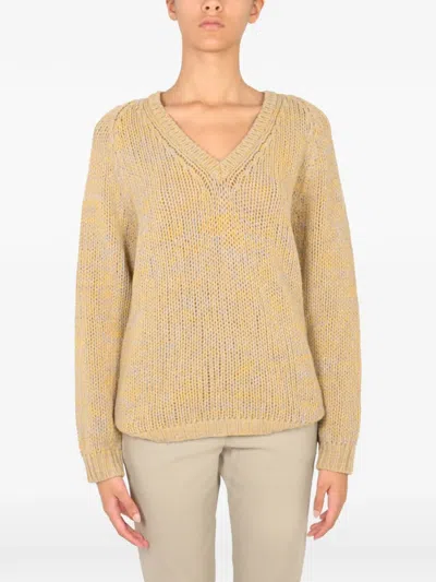 Aspesi V-neck Sweater In Brown