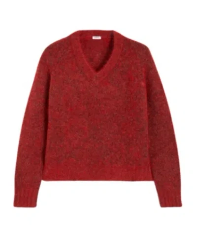 Aspesi V-neck Sweater In Red