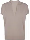 Aspesi Vneck Tee Shirt In Sand