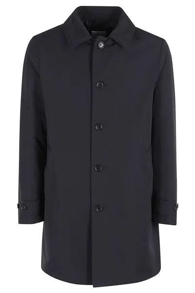 Aspesi Vodka Waterproof Trench Coat In Blue