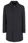 Aspesi Vodka Waterproof Trench Coat In Blue