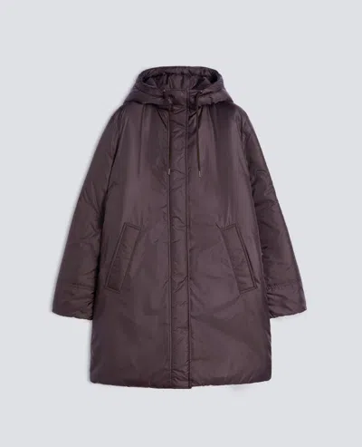 Aspesi Wadding-padded Nylon Parka - Brown In Purple