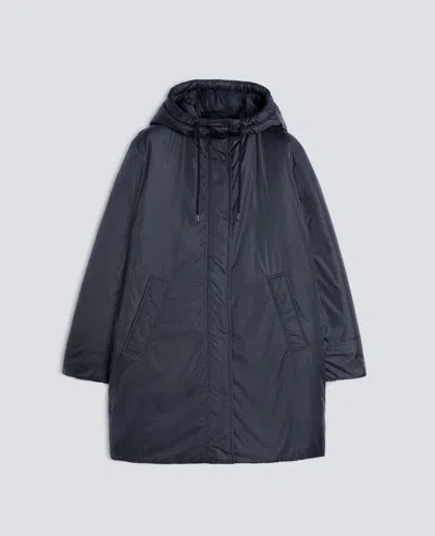 Aspesi Wadding-padded Nylon Parka - Navy In Blue