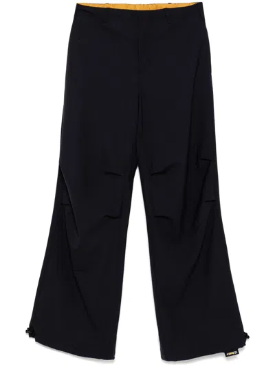Aspesi Wash And Weara Trousers In 黑色