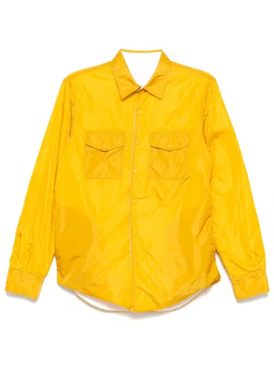 Aspesi Water Repellent Reversible Shirt In Yellow