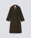 Aspesi Waterproof Taffeta Scotch Trench In Brown