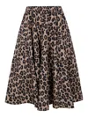 Aspesi Wehi Flare Midi Skirt In Marrón