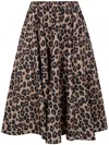 Aspesi Wehi Flare Midi Skirt In Spotted