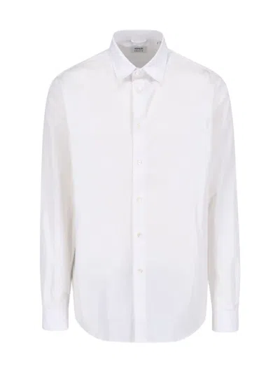 ASPESI WHITE COTTON CLASSIC COLLAR SHIRT