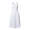 Aspesi White Cotton Pique Midi Dress