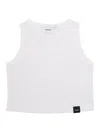 ASPESI WHITE CROPPED TANKTOP