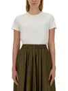 Aspesi White Solid Round Neck T-shirt In White