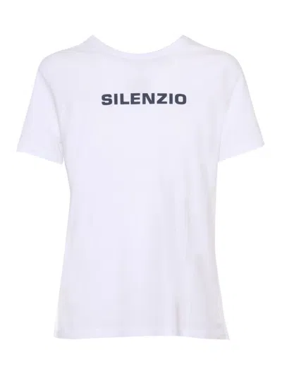 ASPESI WHITE T-SHIRT WITH PRINT